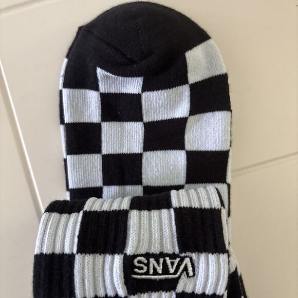 VANS Men's Checkerboard Crew Socks 1 Pair Men’s Size 9.5-13 - Picture 5 of 7